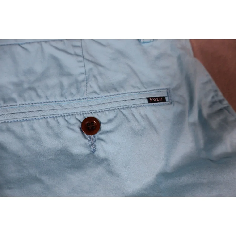 Polo Ralph Lauren Mens Classic Fit Chino Shorts Light Blue Size 32
